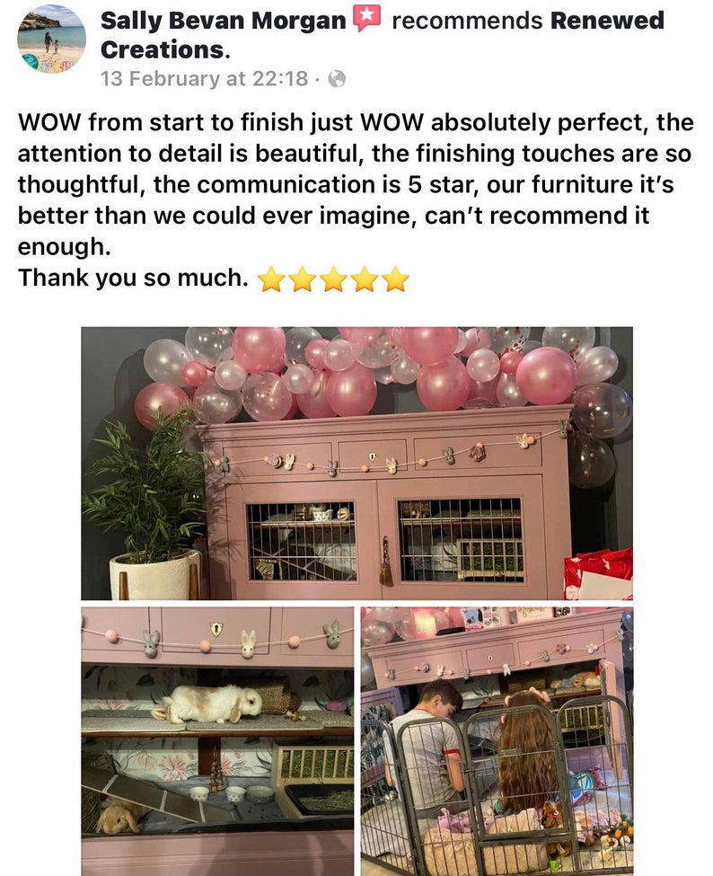 Indoor Rabbit Hutch. Indoor Rabbit Bed. Luxury Rabbit Hutch. Etsy UK