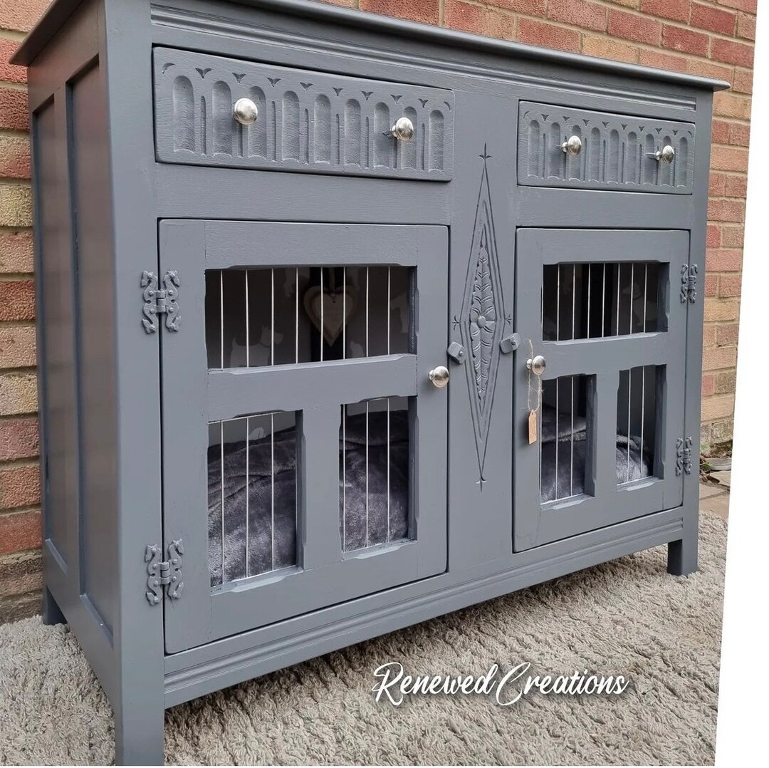 unique-dog-crate-luxury-dog-crate-puppy-crate-dog-bed-etsy