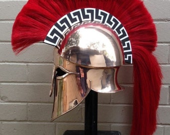 Mini Medieval Greek Spartan Helmet w Detachable Plume