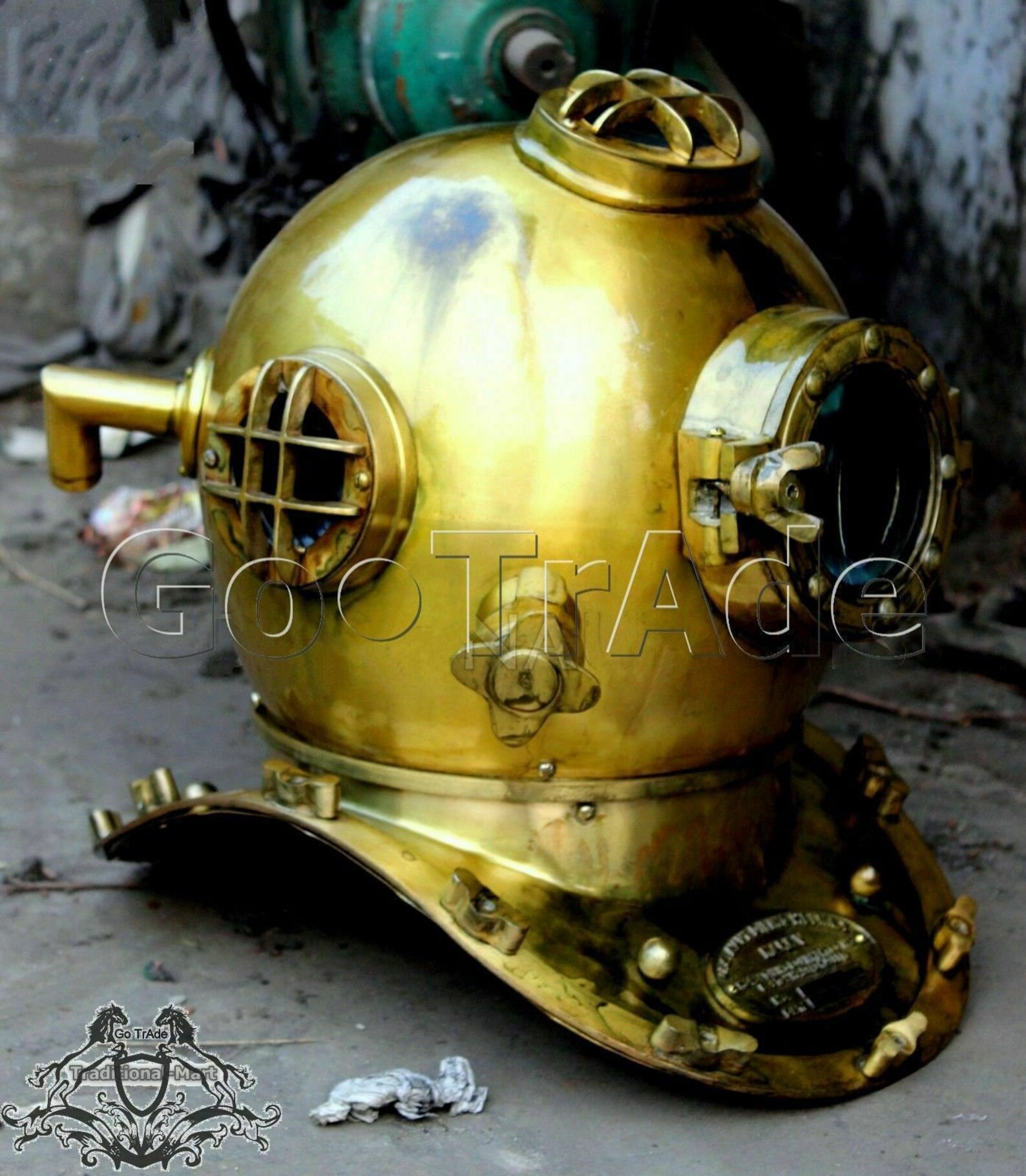 US Navy Vintage Dive Helmet Mark V Antique Diving Divers Helmet Antique
