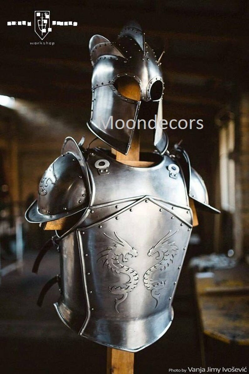 Halloween Costume Medieval Dragon Armor Suit Larp Costume LOTR ...
