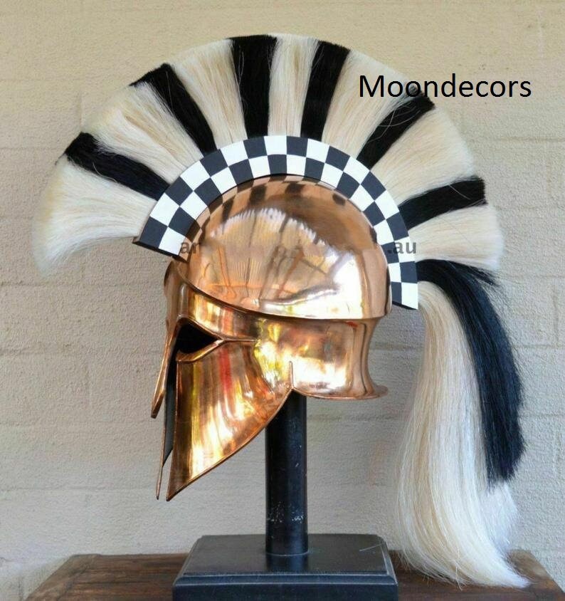 Memorabilia Medieval Wearable Greek Corinthian Helmet Free Leather