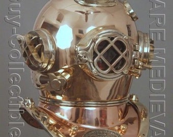 Morse US Navy Mark V Diving Divers Helmet 100% Copper Brass Size 22" Gift DVS210