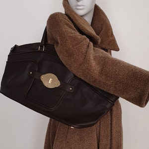 Vintage Escada large leather bag