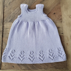 Norwegian lavender dress, handmade, soft wool (Sw1)