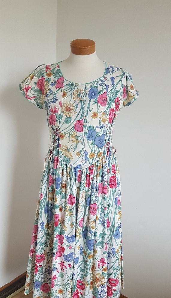 vintage drindl austrian style 80s dress St. Michae