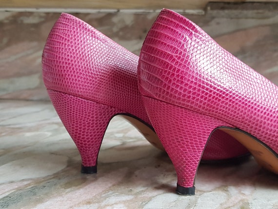 Vintage 80s 90s Walter Steiger Slippers, Made in Iatly, Size 36, Pink  Leather, Gold Leather Inside, Disco