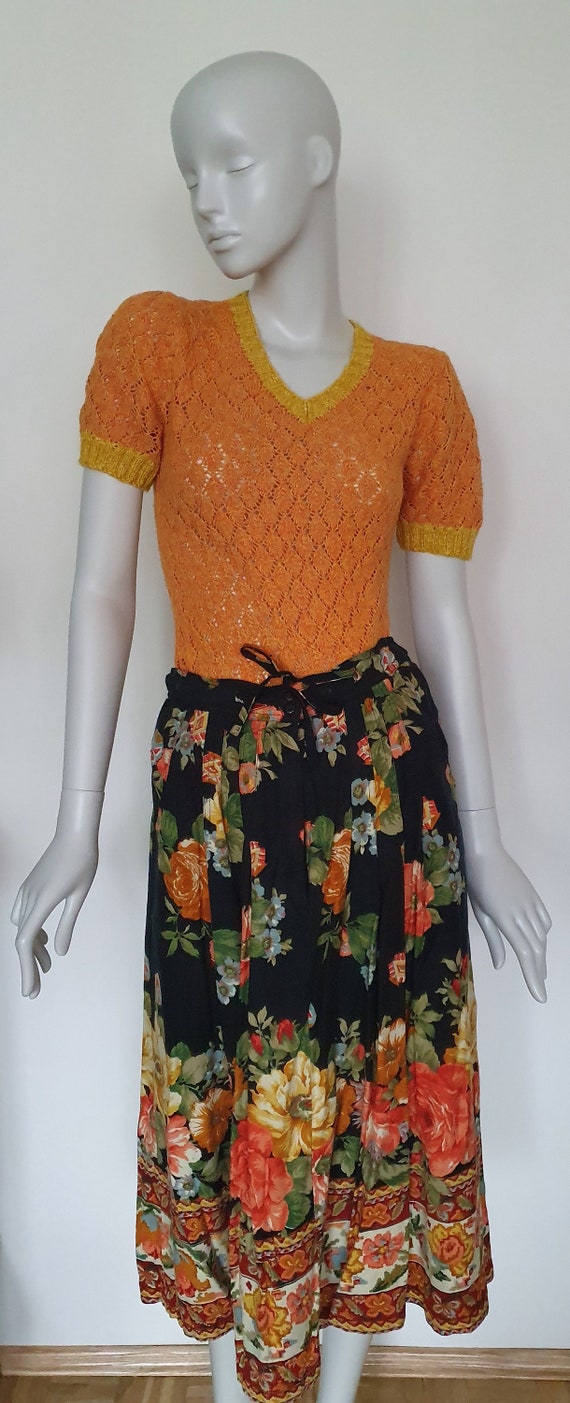 Vintage 1970s, handmade lace blouse, openwork swe… - image 4