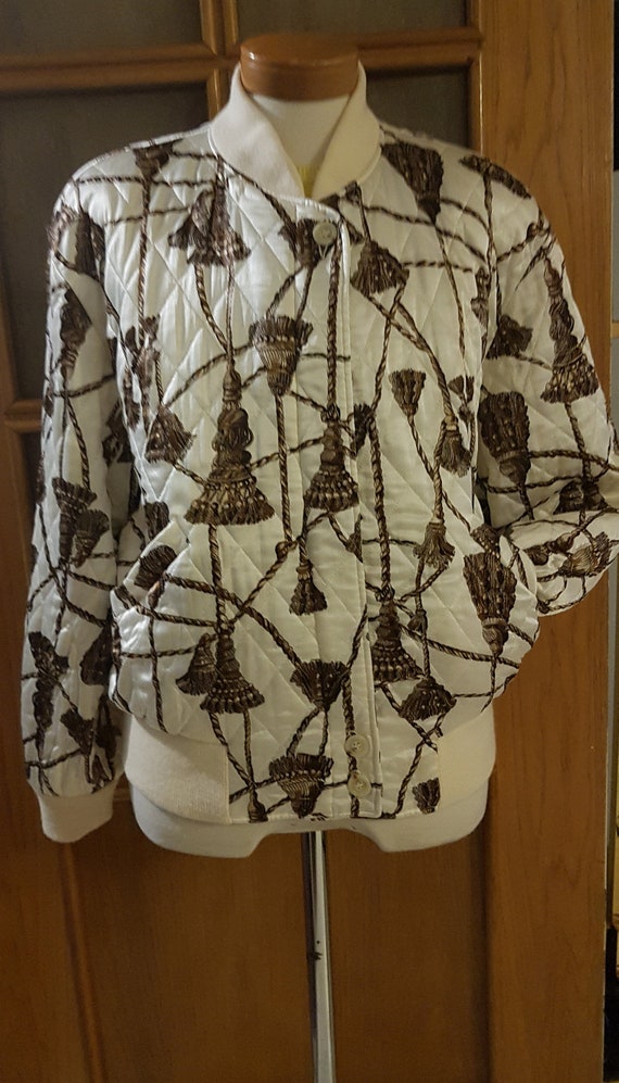 vintage 90s style a la versace quilted bomber jac