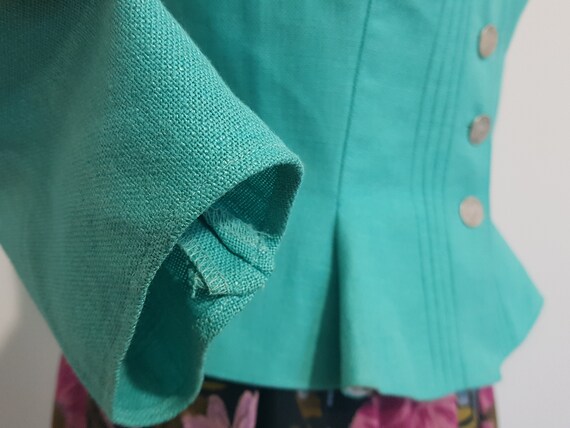Vintage natural linen jacket, kurta, outfit, puff… - image 5