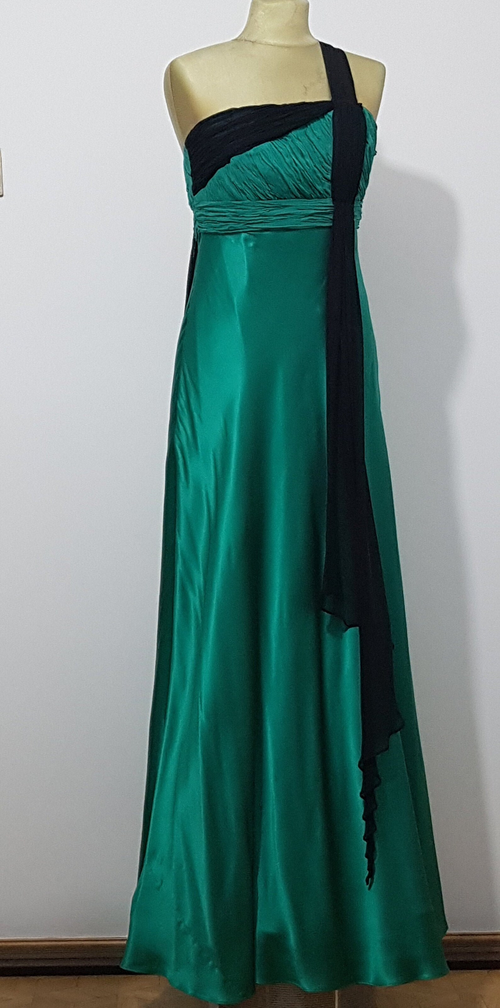 Vintage style 40s silk dress MONSOON 12 40 | Etsy