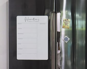 Magnetic Weekly Planner: Fridge Organizer Board for Meal Planning, Reusable Kitchen Organizer Tasks