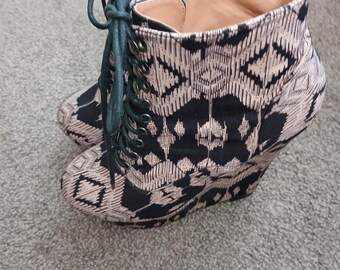 VOODOO CHILE girls kids platform boots lace up