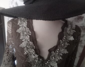 Mocha Lace Dress Womens XL