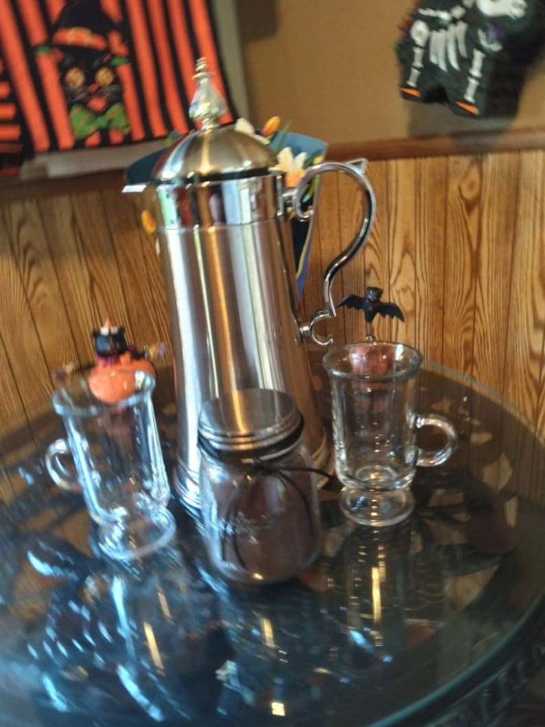 THERMAL COFFEE SERVER Pot With Vintage Irish Coffee Cups With Etsy