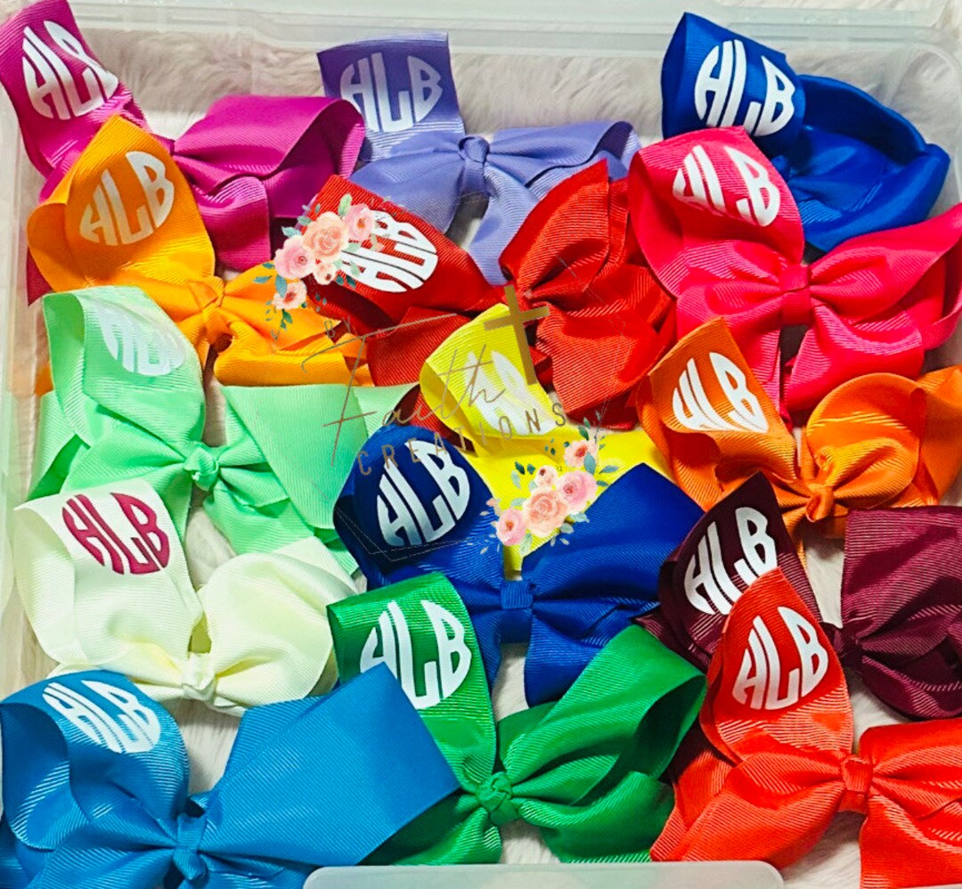 Personalized Hair Bow Box, Monogrammed Hair Bows, Custom Hair Bow ...