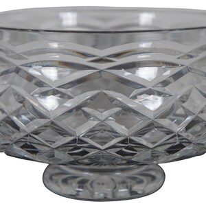 Vintage Waterford Cut Crystal Footed Centerpiece Fruit Bowl Compote 7&quot;