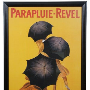 A1 Print art  vintage advert large painting yellow poster umbrella french old 