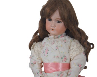 Antique 19th Century German CM Bergmann Bisque Composite Doll Sleep Eyes 24"