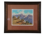 A D Macintyre (1890-1953) Antique Painting Southwestern Desert Landscape Scene