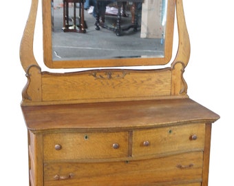 Antique Oak Dresser Etsy