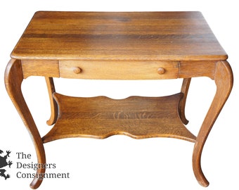 Oak Library Table Etsy