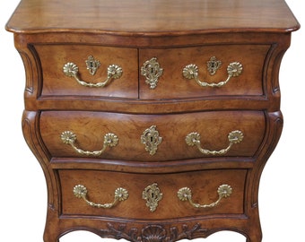 Theodore Alexander Mahogany and Poplar Burl Serpentine Bombe/' Chest French Louis XV