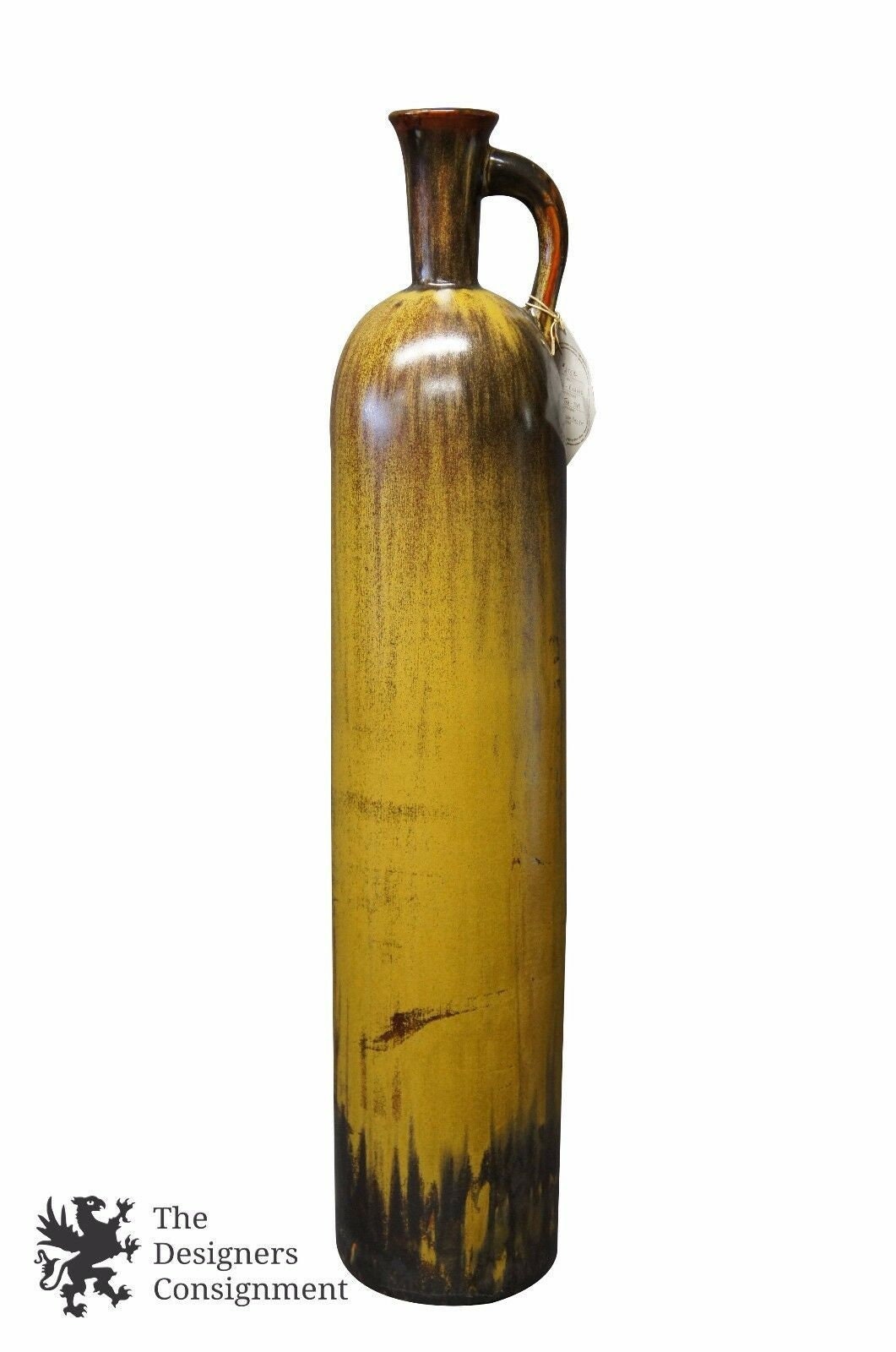 Monumental John Richard Ceramic Drip Glaze Modern Floor Palace Urn Vase Pot 44"