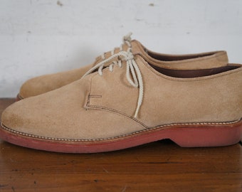 Vintage Allen Edmonds Orlean Tan Suede Leather Dress Shoes 