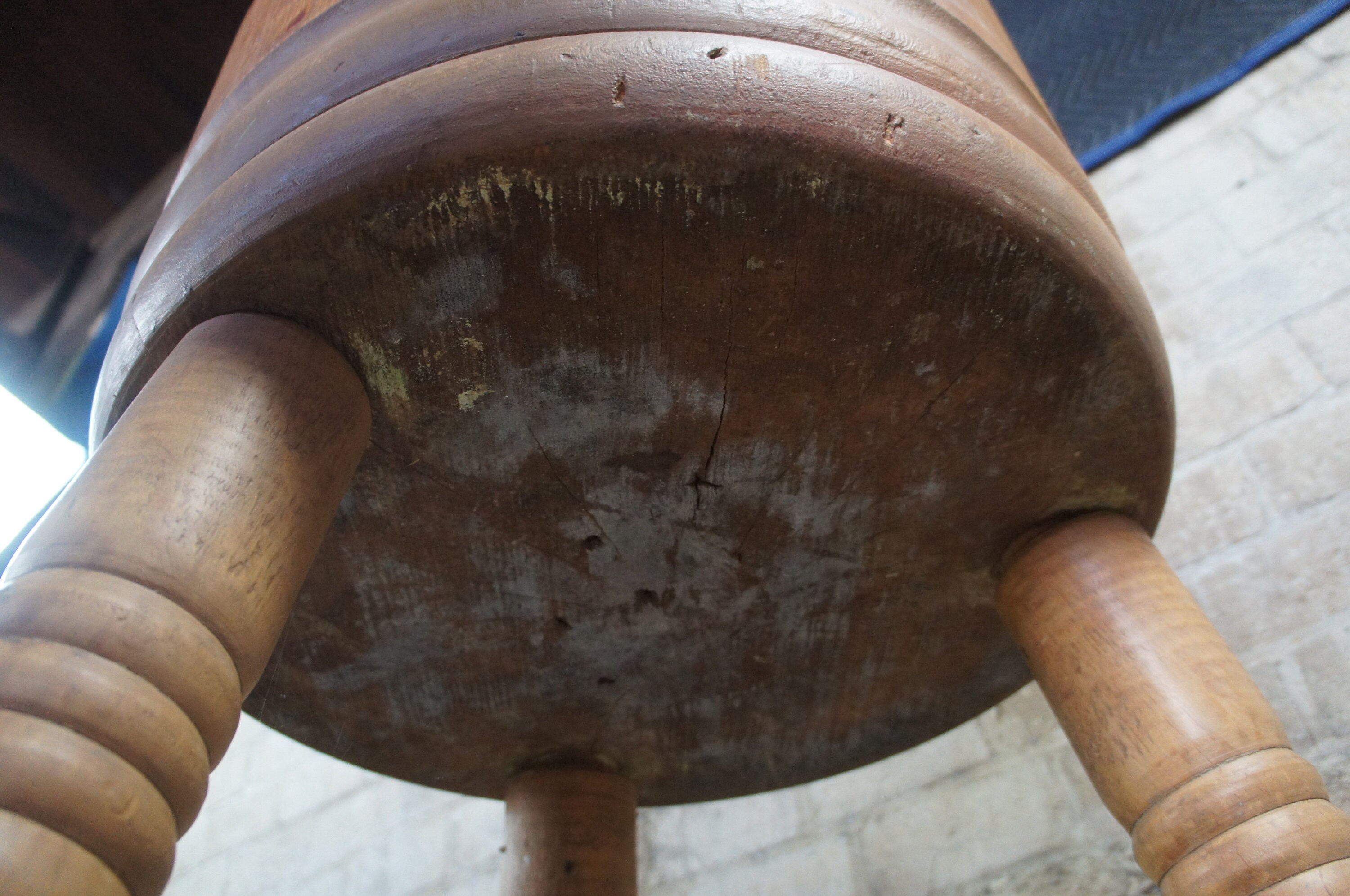 Antique Primitive Round Pine Butcher Block Cutting Board Etsy