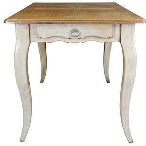 Vintage French Provincial Rectangular Walnut Farmhouse Country Dining Table 45&quot;