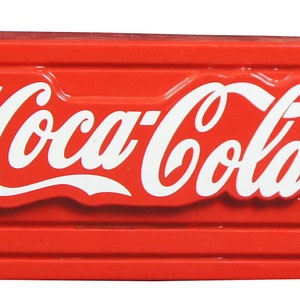 1980s Coca Cola Plastic Machine Topper Cartel de exhibición publicitaria 48 "