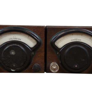 2 Hoyt Electrical Instrument Works DC Ammeter Meter & Type 515 Voltmeter