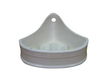 Antique A&M Ironstone Ceramic Porcelain Corner Bathroom Soap Dish
