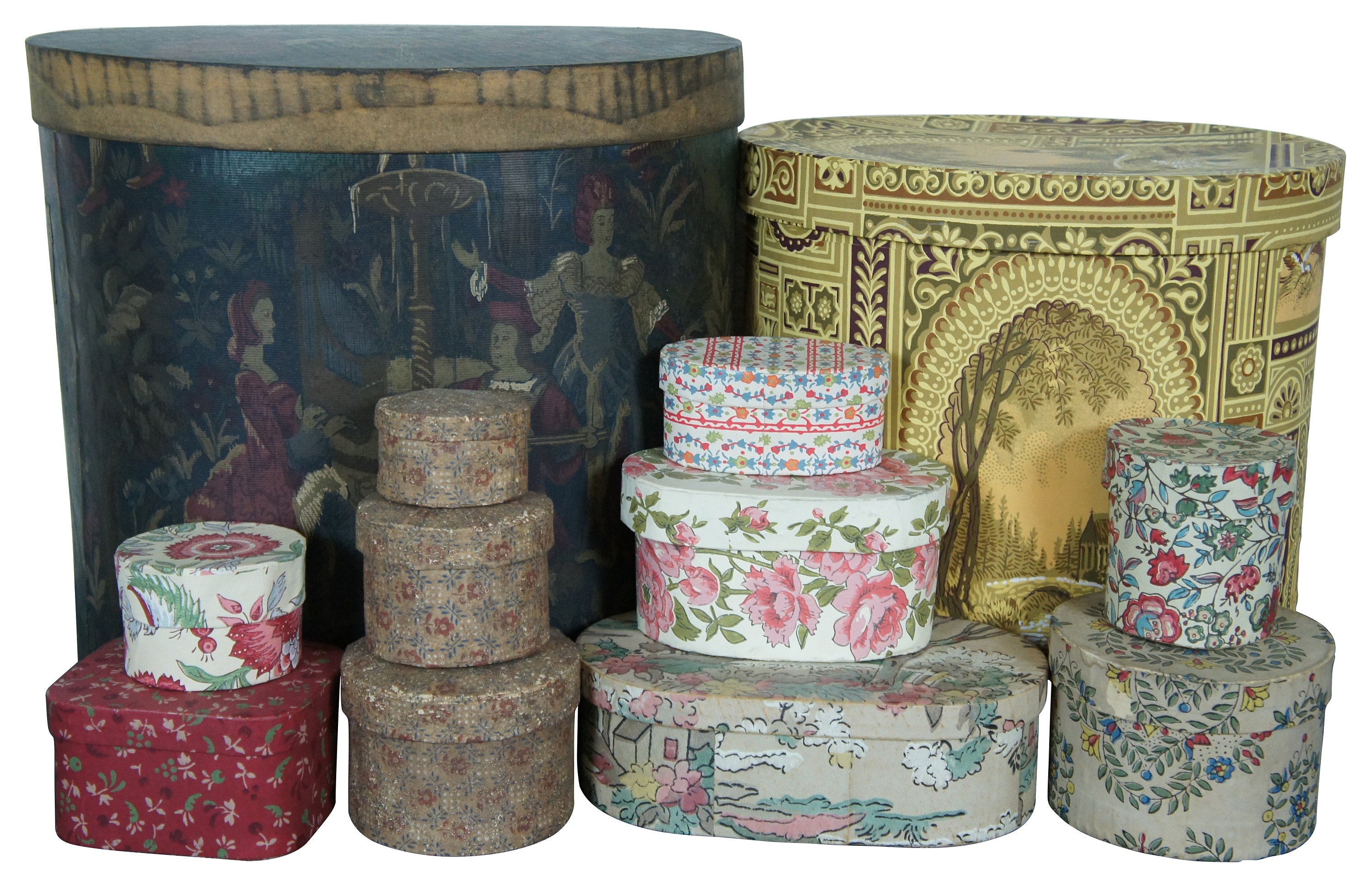 Sold at Auction: Decorative Hat Boxes And More