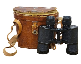 Vintage Marbo Hoya Binoculars 7X35 Field 6.5 No 10548 Coated Optics Leather Case
