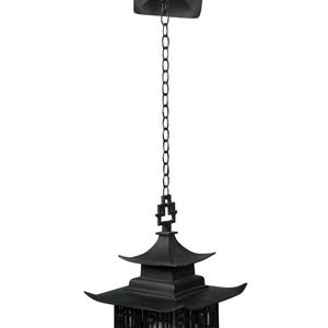 1960s Chinese Pagoda Hanging Lantern Pendant Light Chinoiserie Chandelier