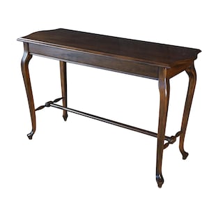 Vintage Queen Anne Style Mahogany Sofa Console Hall Entry Table