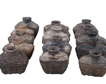 Cesta de almacenamiento de aceite de sauce tejido, china, de tamaño mediano, de 35 a 43 cm.