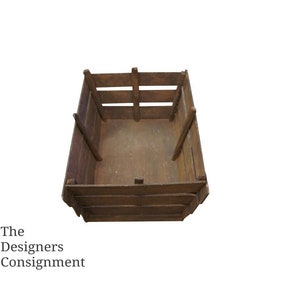 Decorative Wooden Wagon Display Container Cart Wheel 15" Rustic