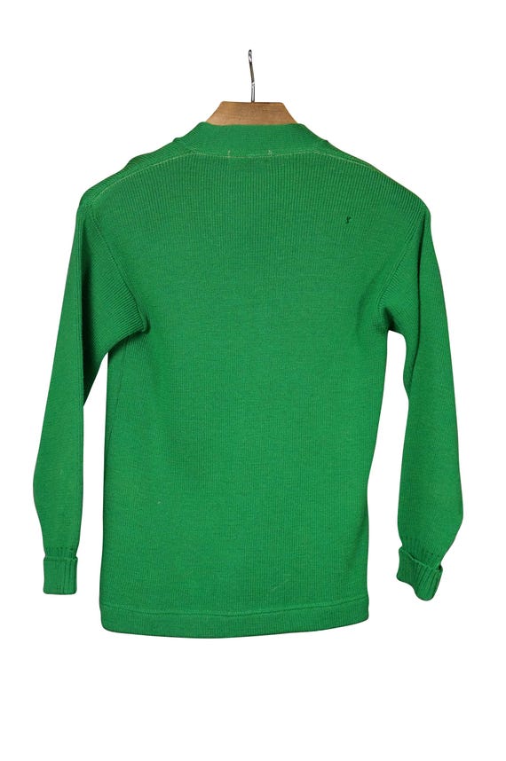Georgian Sportswear Kelly Green Wool Varsity Letterman Cardigan