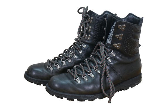 Gucci Nero Black Pebbled Leather Hiking Combat Boots Original Box