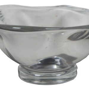 Vintage Orrefors Footed Crystal Flared Ruffled Centerpiece Bowl 10&quot;
