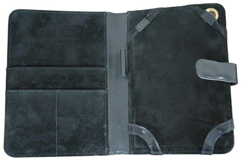 King Ranch Black Leather Portfolio Notepad Case Organizer Binder NIB - Etsy