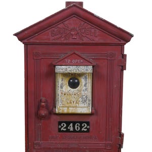 Antique Gamewell Cast Iron Fire Alarm Station Radio Telegraph Box 17&quot;