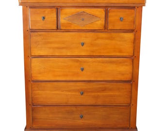 Vintage Lexington French Louis Philippe Style Cherry Finished Tallboy Dresser