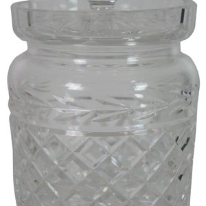 Vintage Waterford Crystal Glandore Lidded Biscuit Barrel Cookie Jar Laurel 7&quot;
