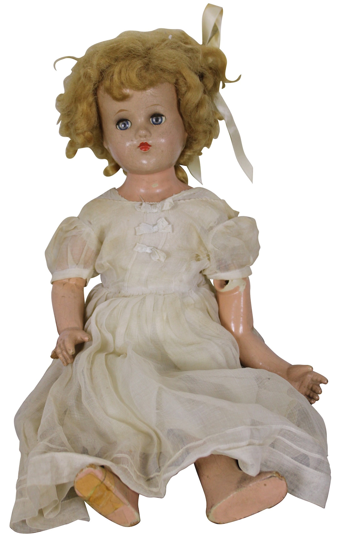 Antique Shirley Temple Composition Sleepy Eyes Articulating Baby