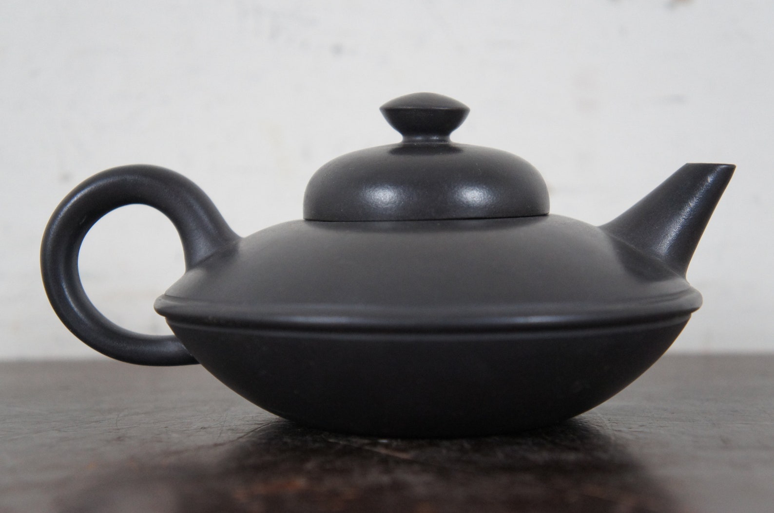 Vintage Chinese Yixing Zisha Pottery Black Ceramic Clay Teapot Etsy