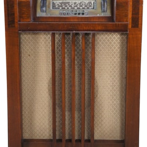 Antique Art Deco Pre War Philco 1939 Console Tube Radio Walnut Case 39-40